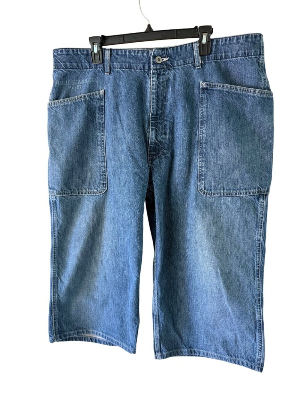 Ralph Lauren Mens Medium-wash Blue Denim Shorts Waist 40 Pockets Y2K Streetwear